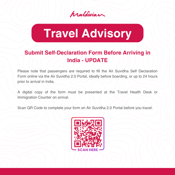 Passenger Travel Advisory - Self Declaration Form for Travel to India