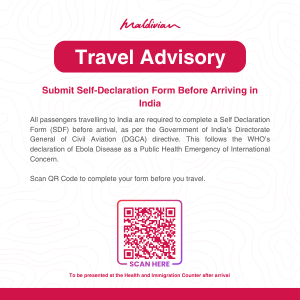 Passenger Travel Advisory - Self Declaration Form for Travel to India